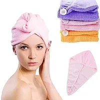 RUBS Hair Wrap Fast Drying Dryer Towel Bath Wrap Twist Quick Dry Head - Color As Per Availability-thumb2