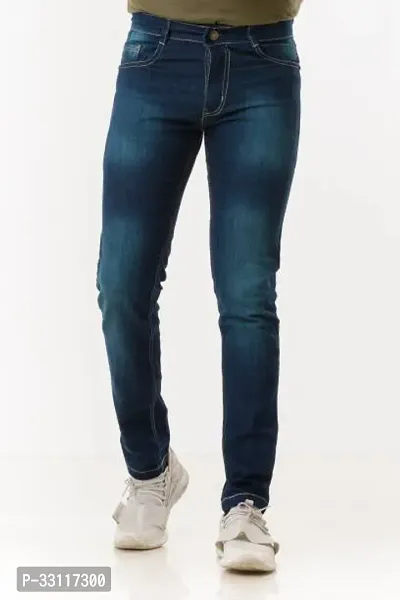 Stylish Denim Solid Jeans for Men-thumb0