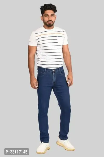 Men regular mid rise Blue jeans-thumb0