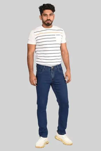 Stylish Denim Mid-Rise Jeans Jeans For Men