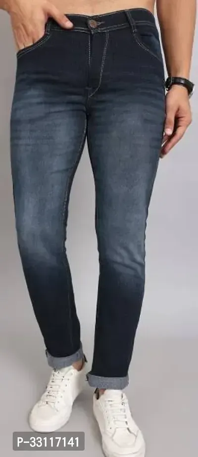 Men regular mid rise Blue jeans-thumb0