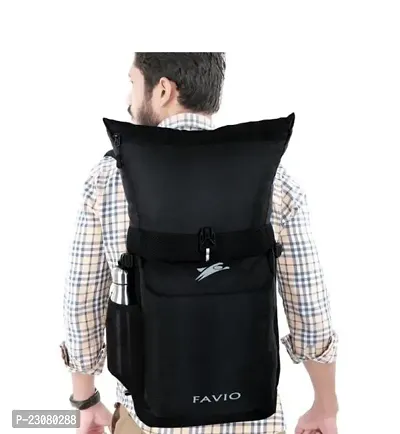 Stylish Black Nylon Backpacks-thumb0