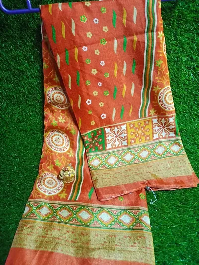 New In Art Silk Saree with Blouse piece 