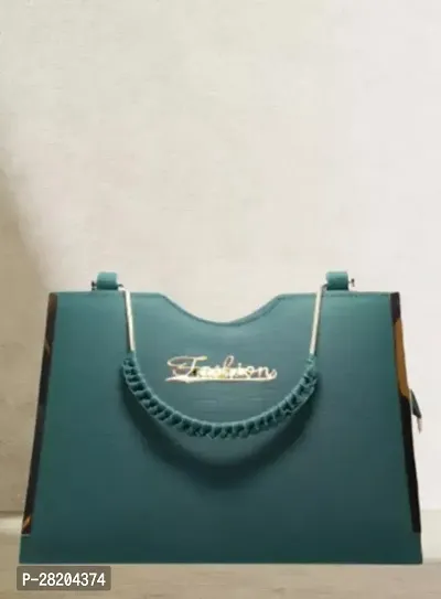 Stylish Green PU Solid Handbags For Women