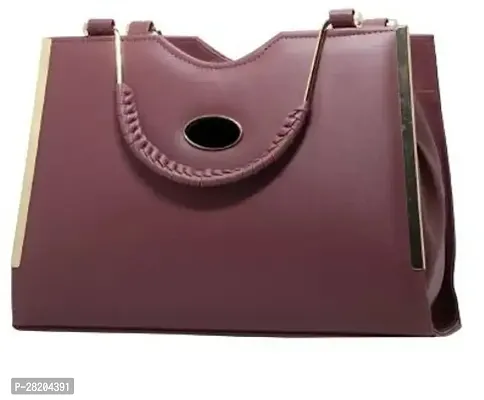 Stylish Magenta PU Solid Handbags For Women