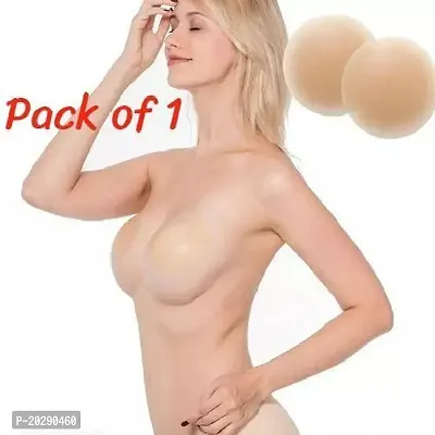Womens Reusable Nipple Cover -Adhesive Reusable Nipple Cover Nipple Pads - Silic Pack of 1-thumb0