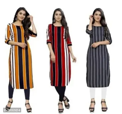 Fancy Crepe Kurtas For Women Pack Of 3-thumb0