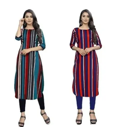 Fancy Crepe Kurtas For Women Pack Of 2