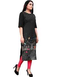 Tanvi Creation A-Line Multicoloured Printed Crepe Kurta-thumb1