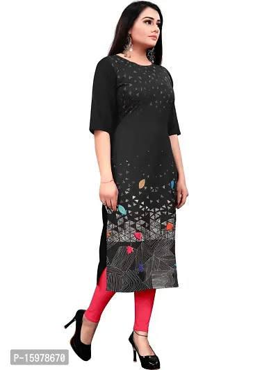 Tanvi Creation A-Line Multicoloured Printed Crepe Kurta-thumb2