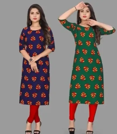 Fancy Combo of 2 Crepe Kurti