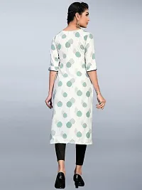 Tanvi Creation Straight White Printed Crepe Kurta-thumb1