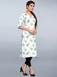 Tanvi Creation Straight White Printed Crepe Kurta-thumb2