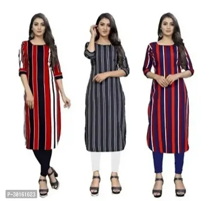 Fancy Crepe Kurtas For Women Pack Of 3-thumb0