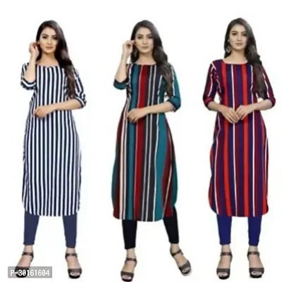 Fancy Crepe Kurtas For Women Pack Of 3-thumb0