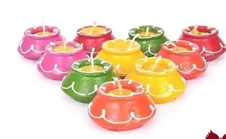 Smokeless Wax Mattki Candle | Floating Tea Light Candles Unscented | Candles For Oil Diffuses & Aroma Burners | Candles For Diwali Decoration, Home Decoration, DIY Crafts ( Pack of 12)-thumb1