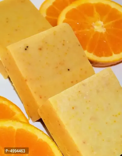 GlowMe Homemade Orange  extract  Soaps , Pack of 2-thumb0