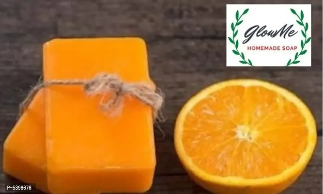 GlowMe Homemade Activated Orange Extracts  Soaps , Pack of 2