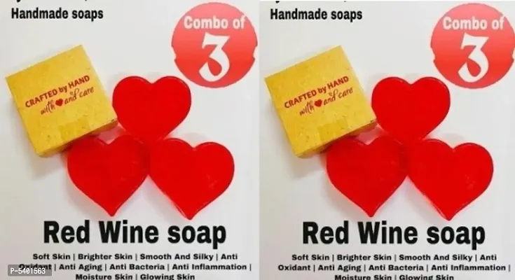 Homemade Red Wine Soaps , Pack of 6
