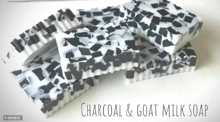 Homemade Activated Charcoal   Goat Milk Soaps , Pack of 2-thumb0