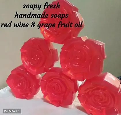 Homemade Pure Red Wine Soaps(80 gm each) , Pack of 3