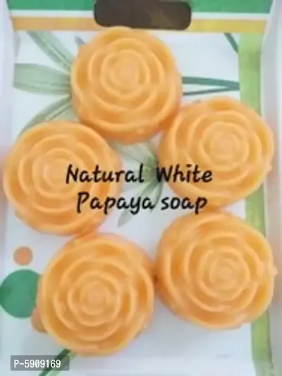 GlowMe Homemade Papaya Melt Soaps , Pack of 5