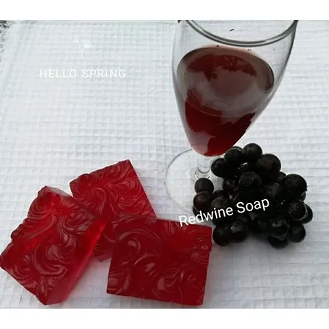GlowMe Homemade Beauty and Bath Red Wine Soaps