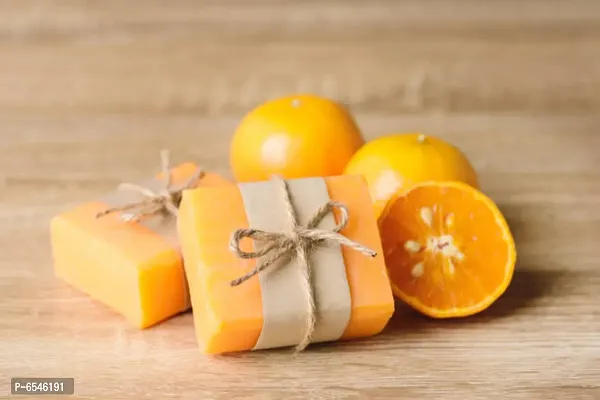 GlowMe Homemade Activated  Orange Soaps , Pack of 2-thumb0