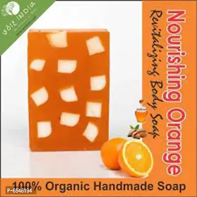 GlowMe Homemade Activated  Orange Soaps , Pack of 3