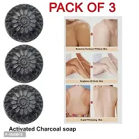 GlowMe Homemade Activated  Charcoal Soaps , Pack of 3-thumb1