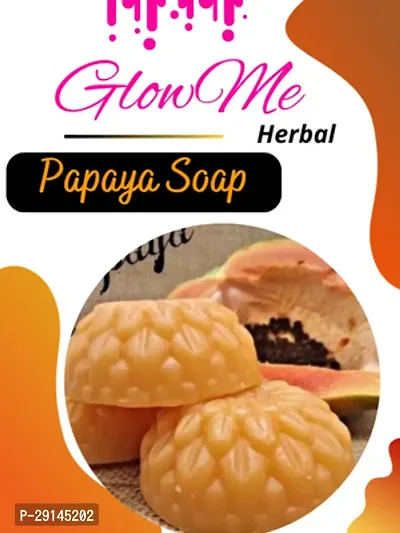 GlowMe Herbal Papaya  Soaps , (75 gm) Pack -2-thumb0