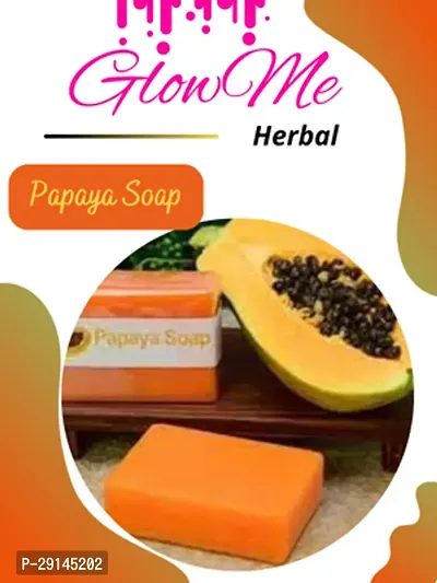 GlowMe Herbal Papaya  Soaps , (75 gm) Pack -2-thumb3