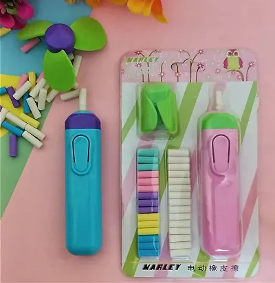 Colorful Electric Eraser for Kids | Electric Eraser Refill | Electric Eraser Stationery for Drawing | Art and Craft Erasers
