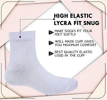 Sizzers Men's Ankle Socks || Formal and Sports Socks || Material Cotton Ankle Socks || Casual Cushion Cotton Ankle || Free Size || Warm And Soft Ankle Socks (White)-thumb3