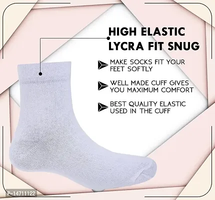 Sizzers Men's Ankle Socks || Formal and Sports Socks || Material Cotton Ankle Socks || Casual Cushion Cotton Ankle || Free Size || Warm And Soft Ankle Socks (White)-thumb4