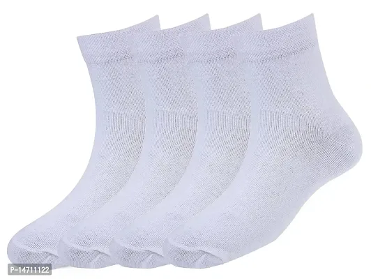Sizzers Men's Ankle Socks || Formal and Sports Socks || Material Cotton Ankle Socks || Casual Cushion Cotton Ankle || Free Size || Warm And Soft Ankle Socks (White)-thumb0