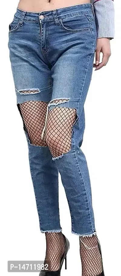 Sizzers Women's/Girls's || High Waist Pantyhose || Tights Fishnet Stockings || Mesh Net Style, Free Size, Black || Net Pantyhose For Womens (Pack of 2 Styles)-thumb4