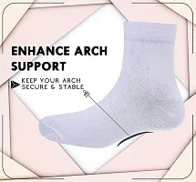 Sizzers Men's Ankle Socks || Formal and Sports Socks || Material Cotton Ankle Socks || Casual Cushion Cotton Ankle || Free Size || Warm And Soft Ankle Socks (White)-thumb2