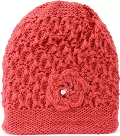 Sizzers Women Winter Cap || Handmade Soft Winter Cap || Warm and Woolen Beanie Cap || Simple Design Soft Quality Cap || Stylish Winter Woolen Cap Women