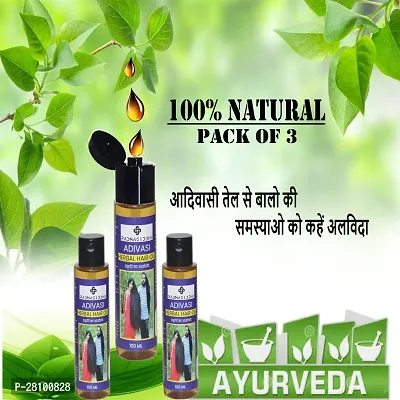 Adivasi Herbal Premium Hair Oil for Women and Men for Hair Long - Dandruff Control - Hair Loss Control - Long Hair - Hair Regrowth Hair Oil (100ml) Pack of 3-thumb4