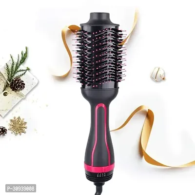 Negative Ion Ceramic Electric Blow Rotating Straightener and Curly Comb with Anti-Scald(pack of 1)-thumb0