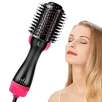 Negative Ion Ceramic Electric Blow Rotating Straightener and Curly Comb with Anti-Scald(pack of 1)-thumb3