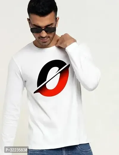 Stylish Polyester Printed Round Neck T-Shirt For Men-thumb0