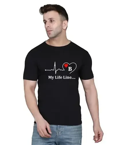 Reliable Polyester Printed Black Tees For Men