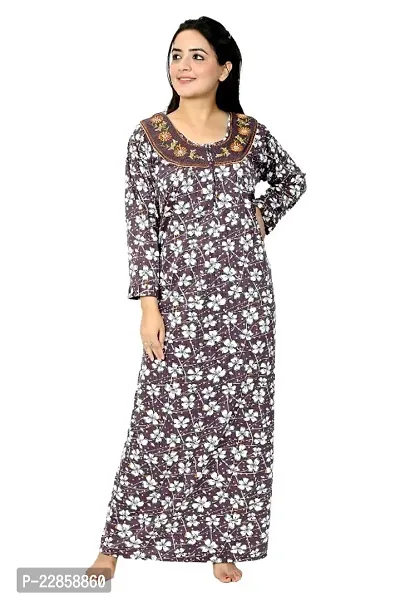 New Arrivals Full Sleeves Nighty/Night Gown For Women-thumb0