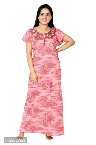 New Arrivals Printed Nighty/Night Gown For Women-thumb0