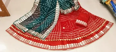 Rajasthani Bhandhej Kotta Doriya Lehnga Choli Dupatta Set 01