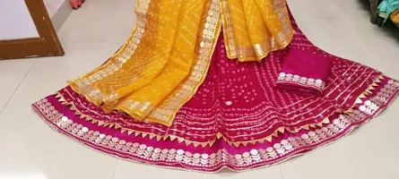 Rajasthani Bhandhej Kotta Doriya Lehnga Choli Dupatta Set 02