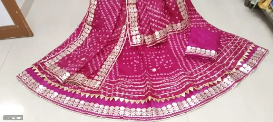 Rajasthani Bhandhej Kotta Doriya Lehnga Choli Dupatta Set 11