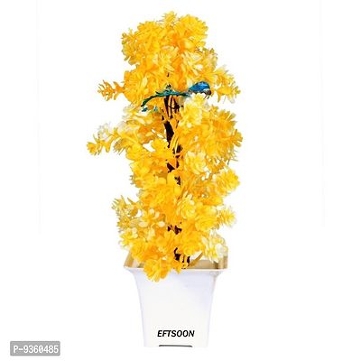 Artificial Yellow Plant With Pot  Sparrow Size 12 Inch Pack Of 1-thumb3